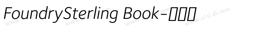 FoundrySterling Book字体转换